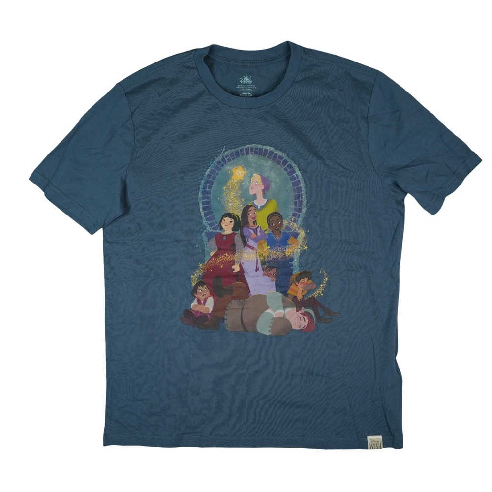 Disney Parks Wish Graphic T-Shirt Adult M 100% Organic Cotton Asha Valentino